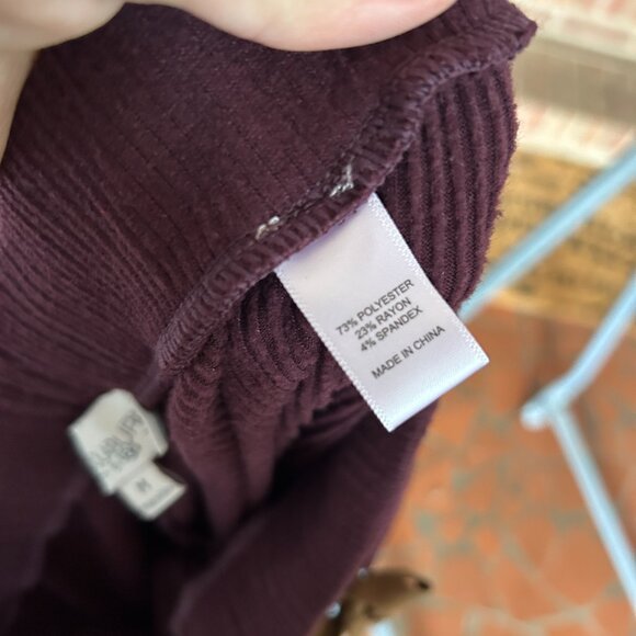 Koolaburra by Ugg Joggers Womens Medium Purple Tie Waist Ribbed Pull On Cozy - Picture 8 of 8